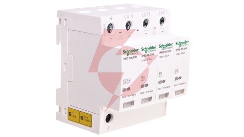 Ogranicznik przepięć Typ T2 3P+N 65kA ze stykiem pomocniczym iPRD-65r-65kA-350V-3PN A9L65601
