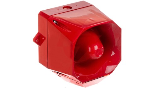 Sygnalizator optyczno-akustyczny Asserta MIDI 230V AC 108dB czerwony IP66 AS/M/SB/230/R/RL 7052111FUL-0130