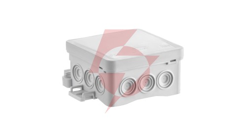 Puszka naścienna 75x40x75mm z dławnicą zintegrowaną samozatrzaskowa, bezhalogenowa, seria FASTBOXiHOOK biała IP54 NS5 35360106