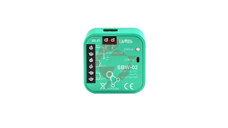 SUPLA Sterownik Bramowy WIFI 2-kanałowy TYP SBW-02 SPL10000019