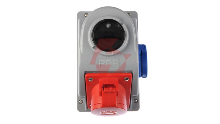 Gniazdo stałe z wyłącznikiem 0-1 16A 5P 400V + 2P+Z 230V IP44 COMBO-POL 96061541W
