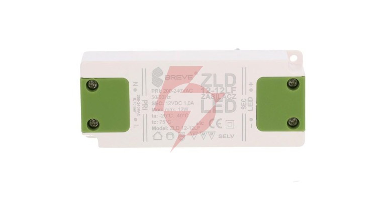 Zasilacz LED 12V DC 12W ZLD 12-12LF 1,0A 19712-9027