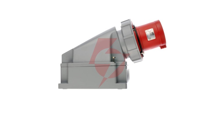 Wtyczka odbiornikowa 63A 5P 400V czerwona IP67 POWER TWIST 535-6