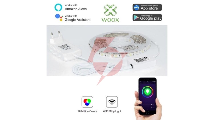 Smart Taśma LED WiFi 5050 RGBW 24W IP65 Woox R5093 /5m/