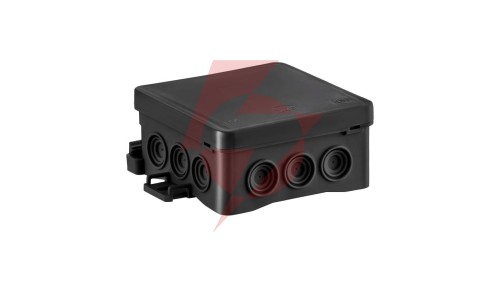 Puszka naścienna 85x40x85 mm z dławnicą zintegrowaną samozatrzaskowa, bezhalogenowa, seria FASTBOXiHOOK czarna IP54 NS6 35346107