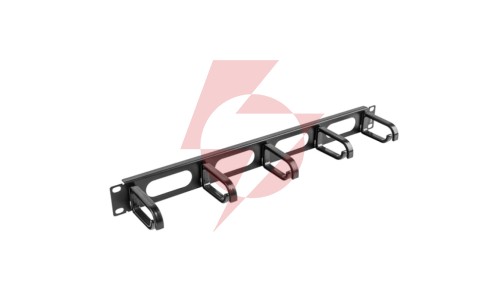 Organizer kabli 19 1U z 5 uchwytami - typ B czarny AK-1205-B