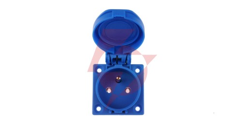 Gniazdo tablicowe 10/16A 2P+Z 230V niebieskie IP54 1040-0b_b