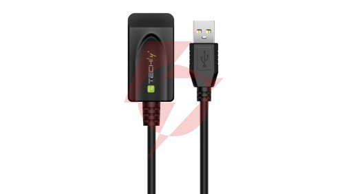 Kabel Przedłużacz Aktywny USB 2.0 A-A M/F 20m Czarny