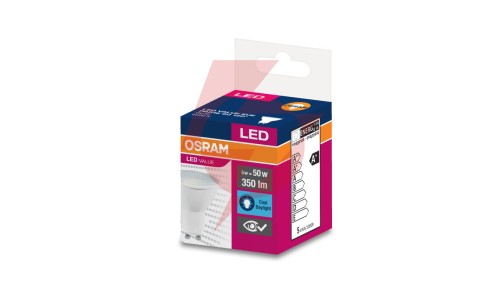 Żarówka LED VALUE PAR16 35 GU10 4,5W 350lm 6500K 865 120st. 4058075198739