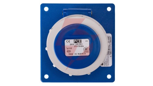 Gniazdo tablicowe skośne 16A 3P 230V niebieskie IP67 POWER TWIST 4132-6