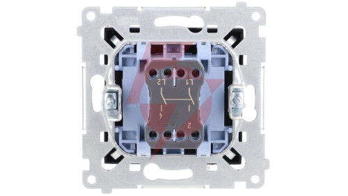 Simon 54 Łącznik dwubiegunowy (moduł) 16AX 250V zaciski śrubowe czarny mat DW2A.01/49