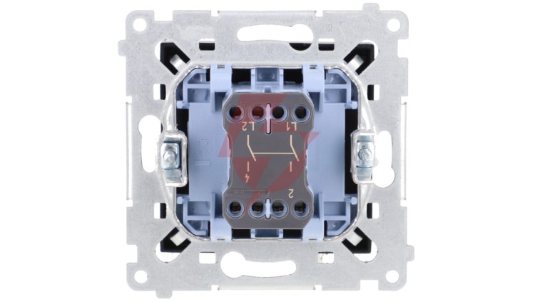 Simon 54 Łącznik dwubiegunowy (moduł) 16AX 250V zaciski śrubowe czarny mat DW2A.01/49