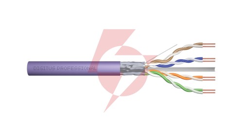 Kabel teleinformatyczny F/UTP kat.6 4x2xAWG23 LSOH drut fioletowy B2ca DK-1626-VH-5 /500m/