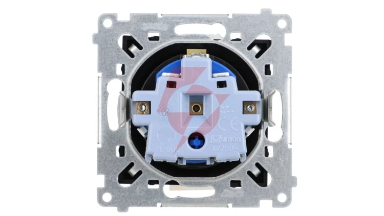 Simon 54 Gniazdo DATA z kluczem uprawniającym (moduł) 16A 250V zaciski śrubowe czarny mat DGD1.01/49