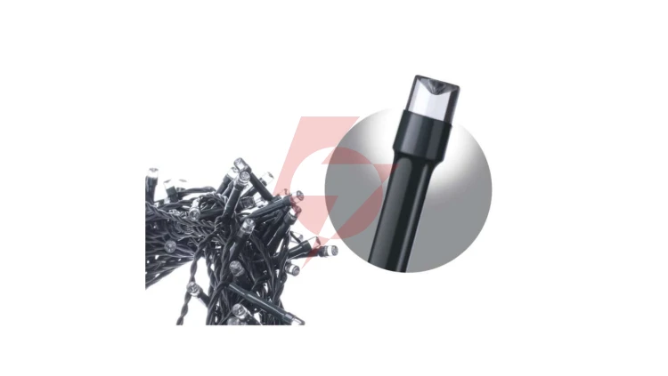 Lampki choinkowe Classic 200 LED 10m zimna biel, zielony przewód, IP20