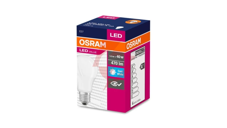 Żarówka LED VALUE CLASSIC A 40 E27 4,9W 470lm 4000K 840 FR non-dim 4058075127081