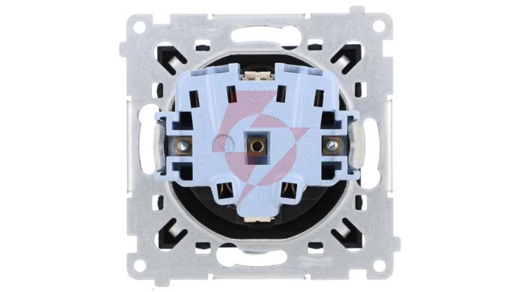 Simon 54 Gniazdo Schuko z przesłonami (moduł) 16A 250V szybkozłącza, czarny mat DGSz1CZ.01/49