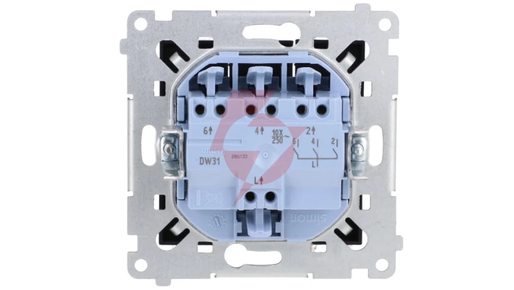 Simon 54 Łącznik potrójny (moduł) 10AX 250V szybkozłącza, czarny mat DW31.01/49
