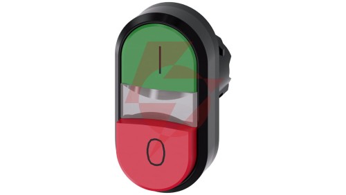 Przycisk podwójny podświetlany 22mm tworzywo zielony /I/ czerwony /O/ przyciski płaski/wysoki SIRIUS ACT 3SU1001-3BB42-0AK0