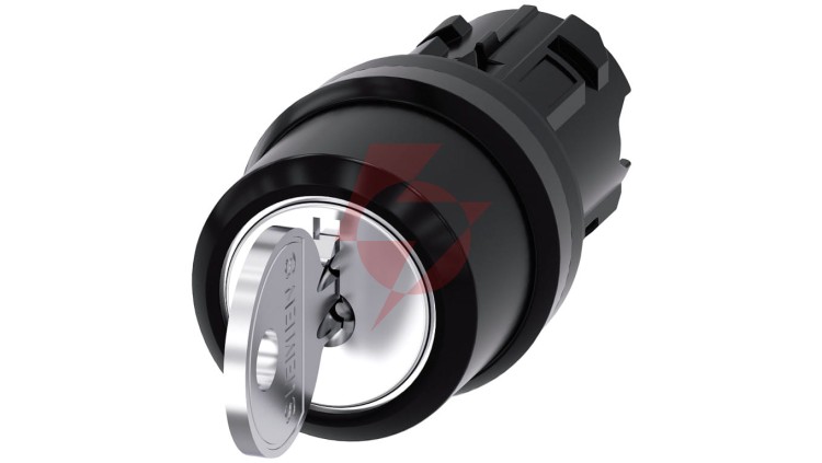Przełącznik z kluczem 22mm tworzywo 3 poz I-O-II Ronis nr 455 klucz w poz I-O-II SIRIUS ACT 3SU1000-4CL11-0AA0