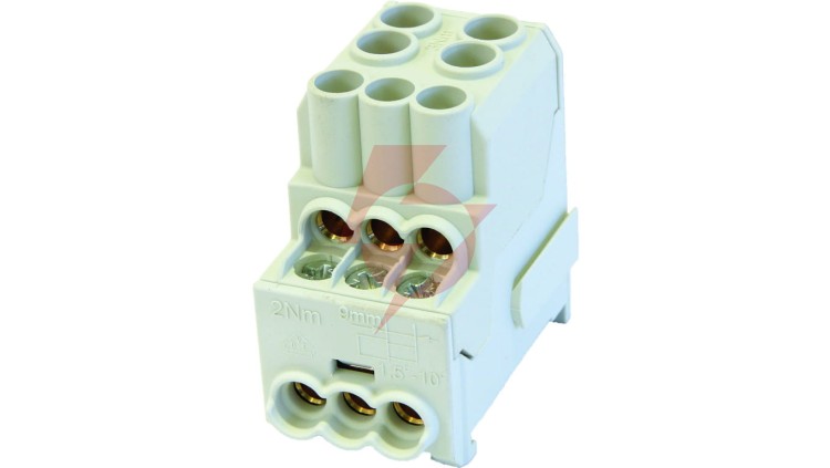 Blok rozdzielczy - dystrybucyjny Al/Cu SDB 100 (80010) SIMBLOCK szary 81601002