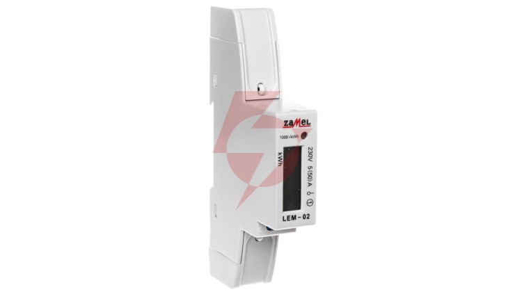 Licznik energii elektrycznej 1-fazowy 50A 230V wyświetlacz LCD LEM-02 EXT10000033