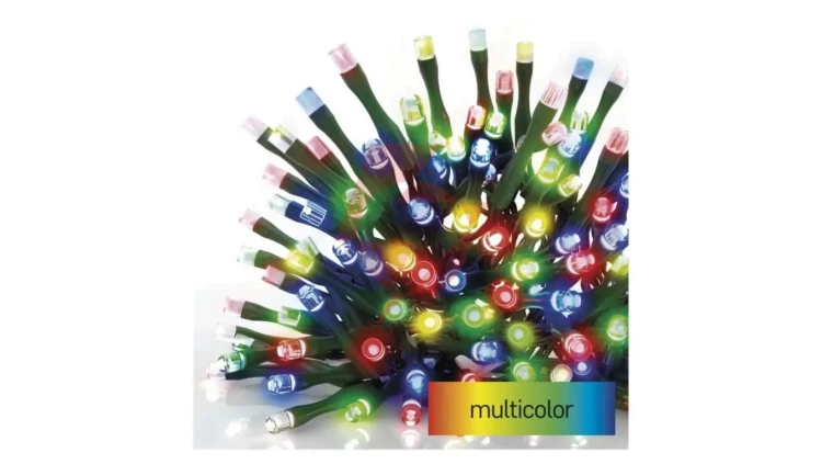 Lampki choinkowe Classic 100 LED 5m multikolor, zielony przewód, IP20