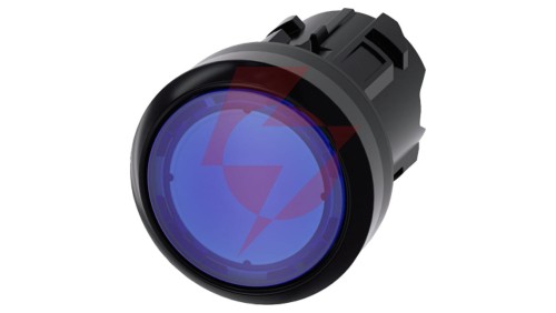 Przycisk podświetlany 22mm okragły tworzywo niebieski z samopowrotem SIRIUS ACT 3SU1001-0AB50-0AA0