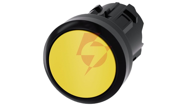 Przycisk 22mm tworzywo żółty płaski z samopowrotem SIRIUS ACT 3SU1000-0AB30-0AA0