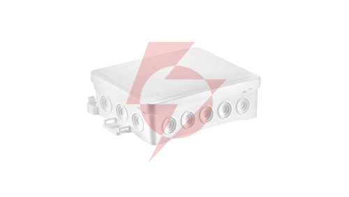 Puszka naścienna 90x40x135mm z dławnicą zintegrowaną samozatrzaskowa, bezhalogenowa, seria FASTBOXiHOOK biała IP54 NS9 35404106