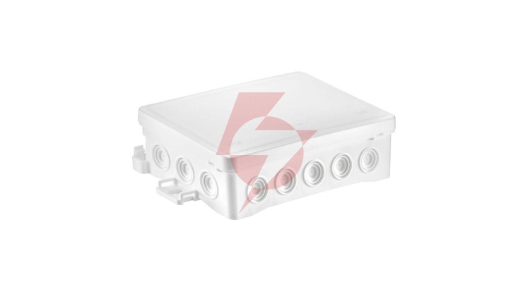 Puszka naścienna 90x40x135mm z dławnicą zintegrowaną samozatrzaskowa, bezhalogenowa, seria FASTBOXiHOOK biała IP54 NS9 35404106