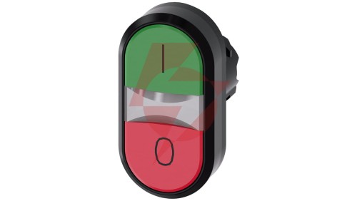 Przycisk podwójny 22mm tworzywo zielony /I/ czerwony /O/ przyciski płaskie z samopowrotem SIRIUS ACT 3SU1000-3AB42-0AK0