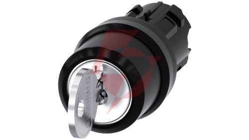 Przełącznik z kluczem 22mm tworzywo 3 poz I-O-II Ronis nr 455 klucz w poz O SIRIUS ACT 3SU1000-4CL01-0AA0