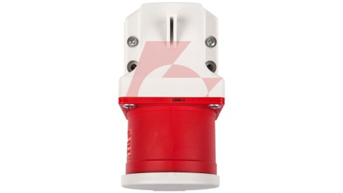 Wtyczka odbiornikowa z klapką 32A 5P 400V czerwona IP44 525-6d