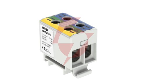 Złączka OTL-PEN50 żółto-zielony, niebieski 2xAl/Cu 1,5-50mm² 1000V AC / 1500V Zacisk uniwersalny do instalacji TN-C-S MAA2050P10