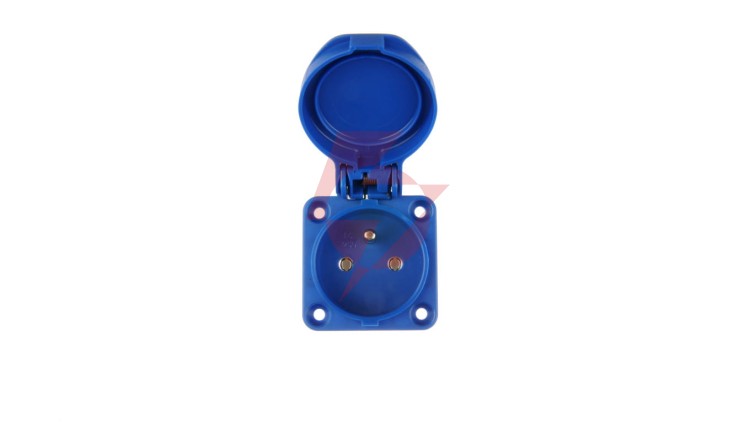 Gniazdo tablicowe 10/16A 2P+Z 230V niebieskie IP54 104-0bs
