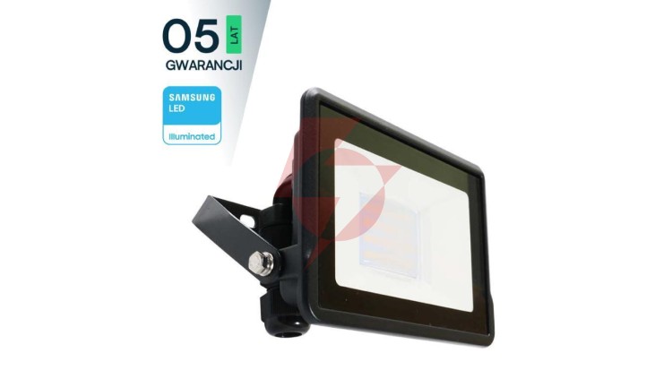Projektor LED 20W 1510lm 6500K Dioda SAMSUNG IP65 Czarny 5 Lat Gwarancji 20309