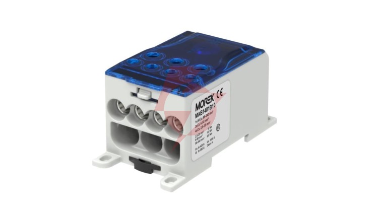 Blok dystrybucyjny - rozdzielczy OJL400A niebieski we:1xAL/CU 95-240mm2 wy: 3x6-50mm2 4x2,5-35mm 1000V MAB1401B10