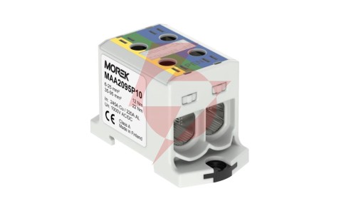 Złączka OTL-PEN95 żółto-zielony,niebieski 2xAl/Cu 6-95mm² 1000V AC / 1500V DC Zacisk uniwersalny do instalacji TN-C-S MAA2095P10