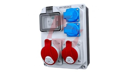 Rozdzielnica budowlana HL-FI 1x16A 1x32A 2x230V gniazda Schuko Doktorvolt 7242