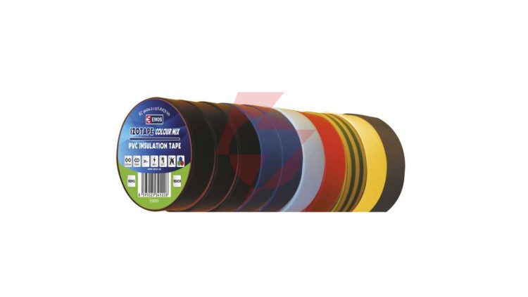 Taśma izolacyjna PVC 19mm / 20m mix /10szt./ F61999