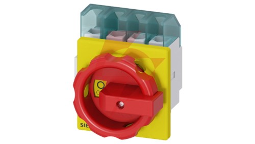 Rozłącznik główny/awaryjny 3P+N 25A 9.5kW AC23A 400V montaż tablicowy pokrętło żółto-czerwone 4 otwory 3LD2103-1TL53