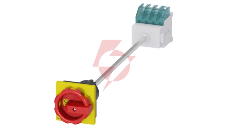 Rozłącznik główny/awaryjny 3P+N 16A 7.5kW AC23A 400V montaż na płycie z wałkiem pokrętło żółto-czerwone 4 otwory 3LD2013-1TL53
