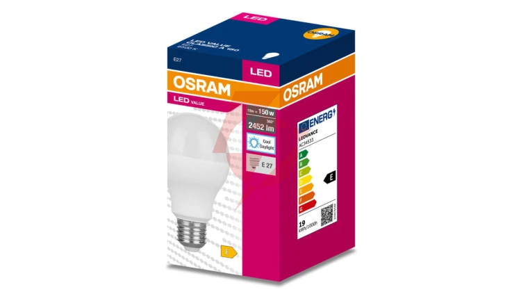 Żarówka LED VALUE CLASSIC A 150 E27 19W 2452lm 6500K 865 FR non-dim 4058075634275
