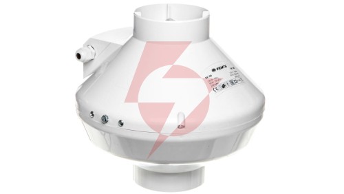 Wentylator kanałowy odśrodkowy fi 100 230V 80W 205m3/h 46dB biały VK100