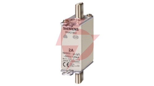 Wkładka topikowa NH000 10A gG 500V wersja standard zaczepy nieizolowane 3NA3803