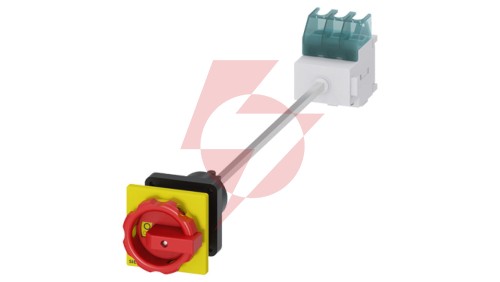 Rozłącznik główny/awaryjny 3P 32A 11.5kW AC23A 400V montaż na płycie z wałkiem pokrętło otwór centralny 22.5 mm 3LD2244-0TK53