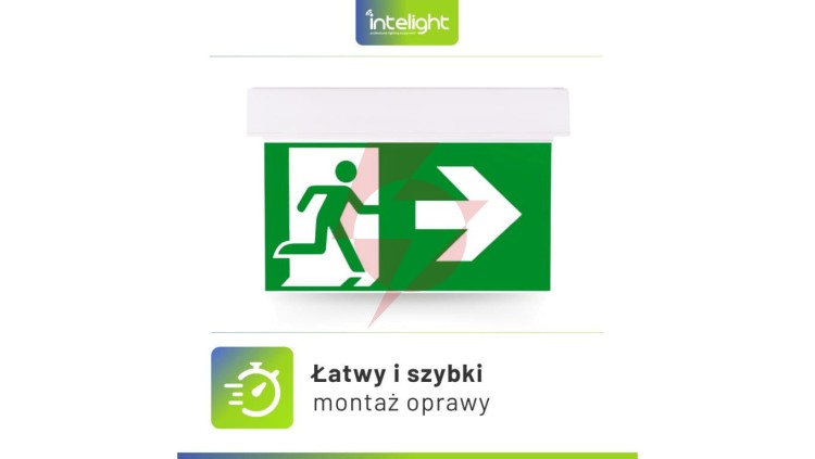 Oprawa ewakuacyjna natynkowa SUPREMA D-std M 3H AT IP54 NT + (E2, E3) / 94604