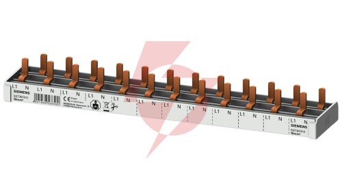 Szyna łączeniowa 1P+N 10mm2 sztyftowa 12 modułowa dla Wyłączników 1P+N wąskich (5SV1 5SV6 5SL60) pełna izolacja 5ST3674-0