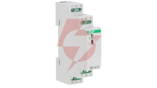 Przekaźnik bistabilny grupowy z pamięcią, na szynę DIN, 24V BIS-412M-24V